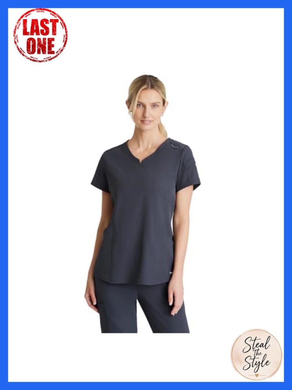 BARCO Skechers Vitality Aura Classic Fit Scrub Top 3-Pocket V-Neck 4-Way Stretch